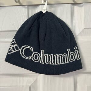 Columbia Navy and White Knit Reversible Beanie